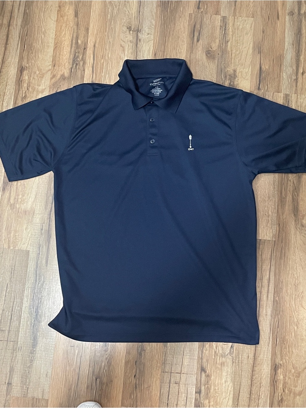 UltraClub Cool & Dry Men’s Navy Performance Polo, Sz L